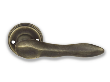 MOSSA - Bronze door handle on rose by GIARA ART DESIGN-BRONZE - view 2